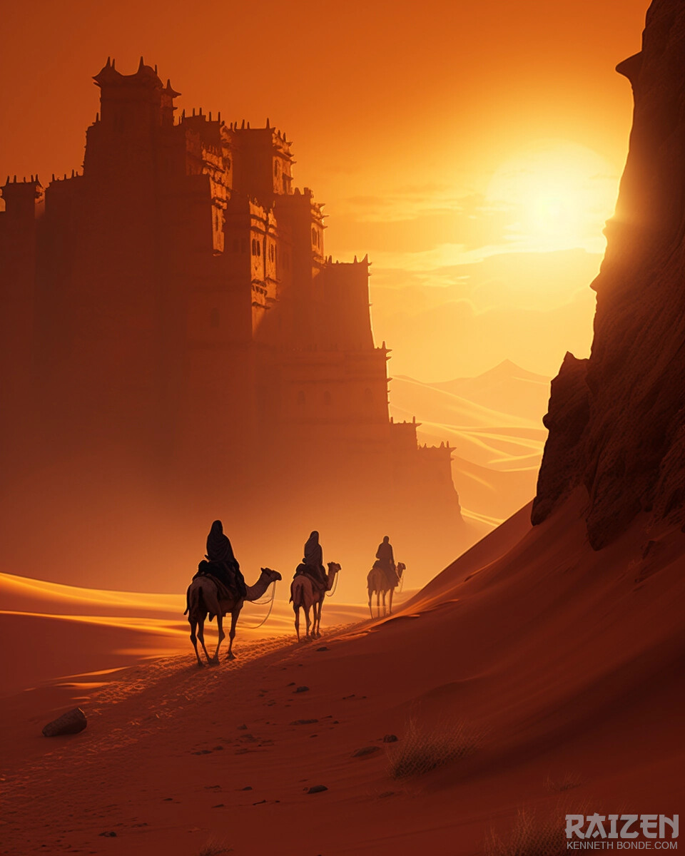 The Last Caravan desert worldbuilding project by Kenneth Bonde.